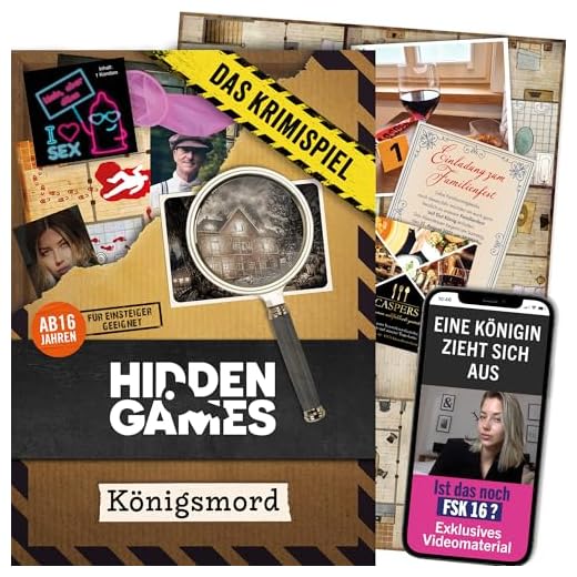 Hidden Games Tatort - Königsmord (Deutsche Edition) - Schwierigkeit: Anfänger - Krimispiel, Escape Room Spiel für Einsteiger - Nicht jugendfrei - ab 16 Jahren