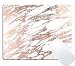 Wknoon Large Gaming Mouse Pad Custom, Chic Elegant White and Rose Gold Marble