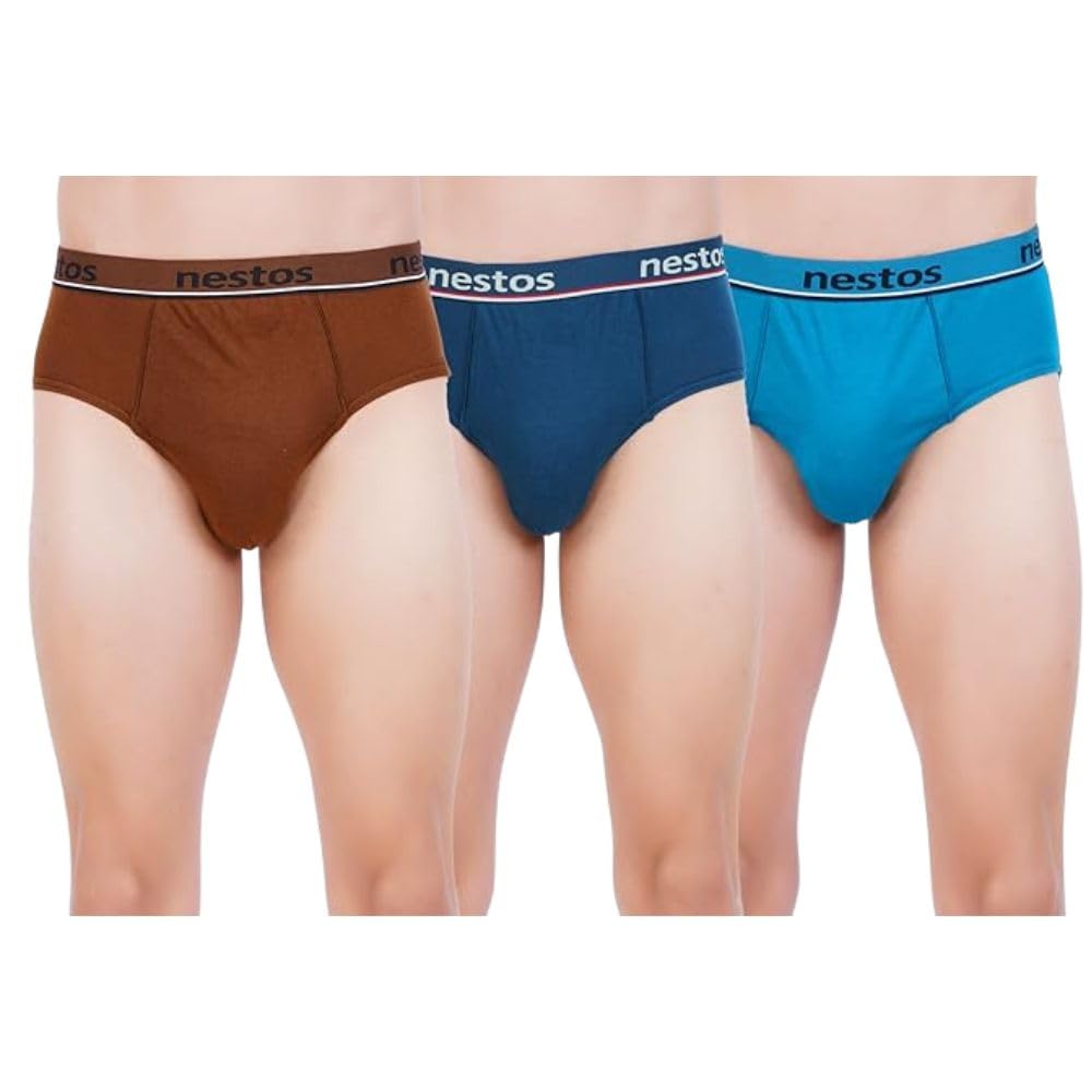 lilslim Men's Cotton Briefs | 100% Cotton Underwear | Pack of 3 | Seamless Briefs |Comfortable Fit | Solid Multicolor Briefs |Everyday Underwear | Soft & Breathable-picture-47