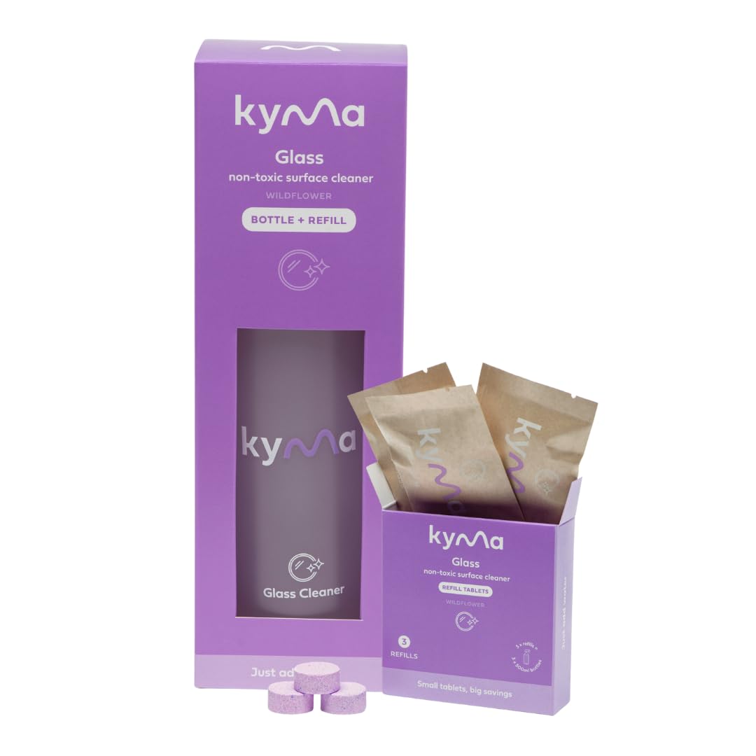 Glass Cleaner Starter Bundle,Non-Toxic, Eco Friendly, Removes Dirt, Streak-Free, Cleans Powerfully, 2L (Makes 4x 500ml of Glass Cleaner Solution)