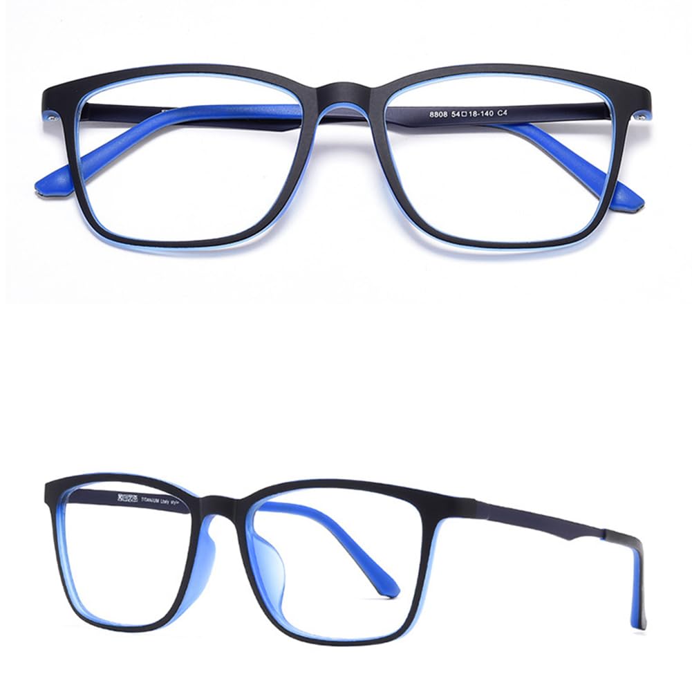 JIETIAN Hombres de Titanio Puro multifocal progresiva Anti-luz Azul lectores, HD Lente de Resina asférica Gafas de Lectura,02,+2.5