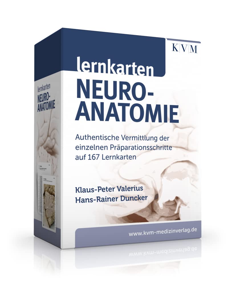 Lernkarten Neuroanatomie: Authentische Vermittlung der einzelnen Präparationsschritte auf 167 Lernkarten