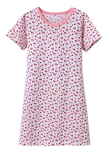 ABClothing Niñas pequeñas 100% camisón de algodón con Cereza camisón de 11 a 12 años Etiqueta 160 Cover