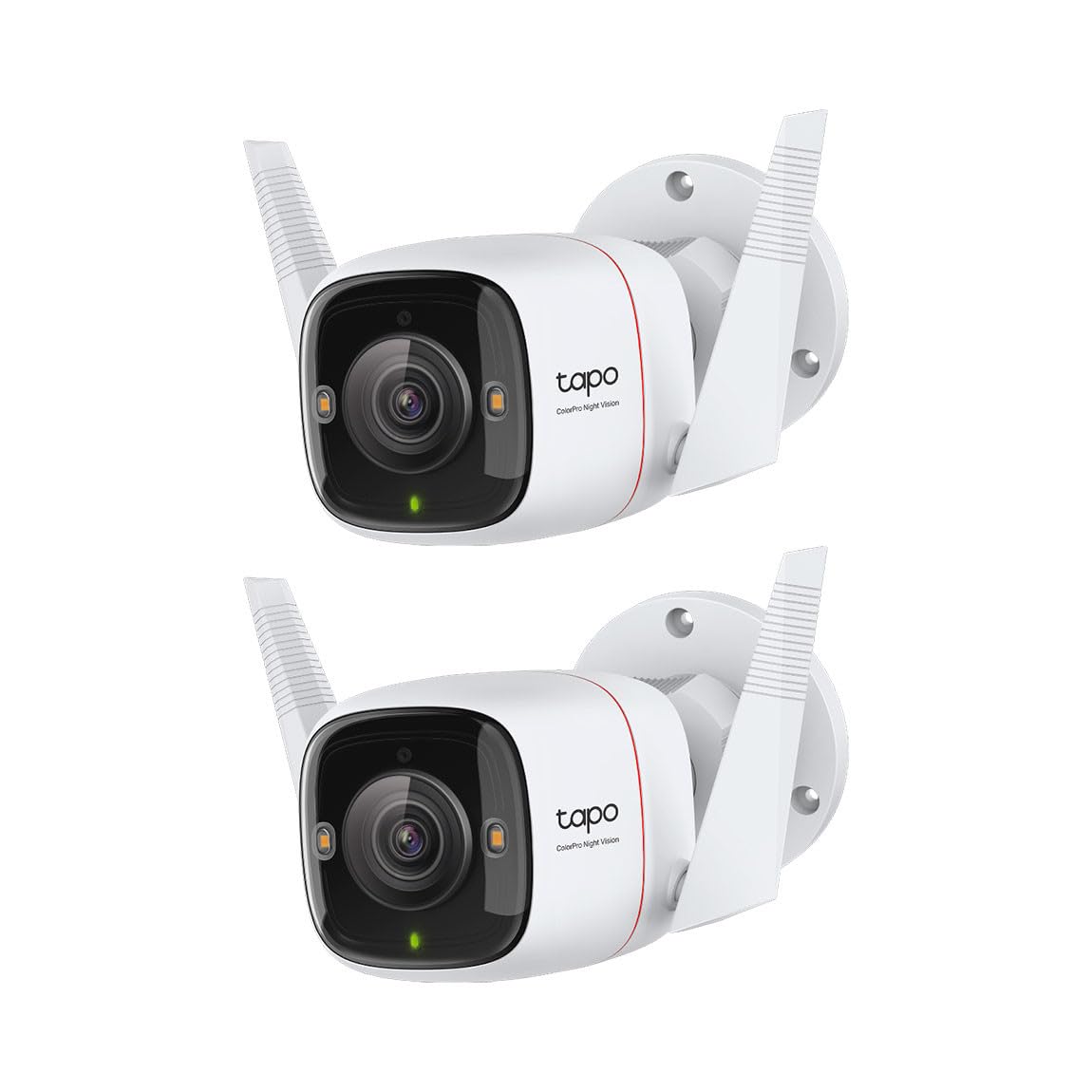 Tapo Tapo TP-Link C310P2 Überwachungskamera Außen, WLAN IP Kamera, 3MP Hochauflösung, 30m Nachtsicht, Bewegungserkennung, IP66,Alarmmeldung, Zwei Wege Audio,unterstützt Alexa & Google Assistant, 2 Stück