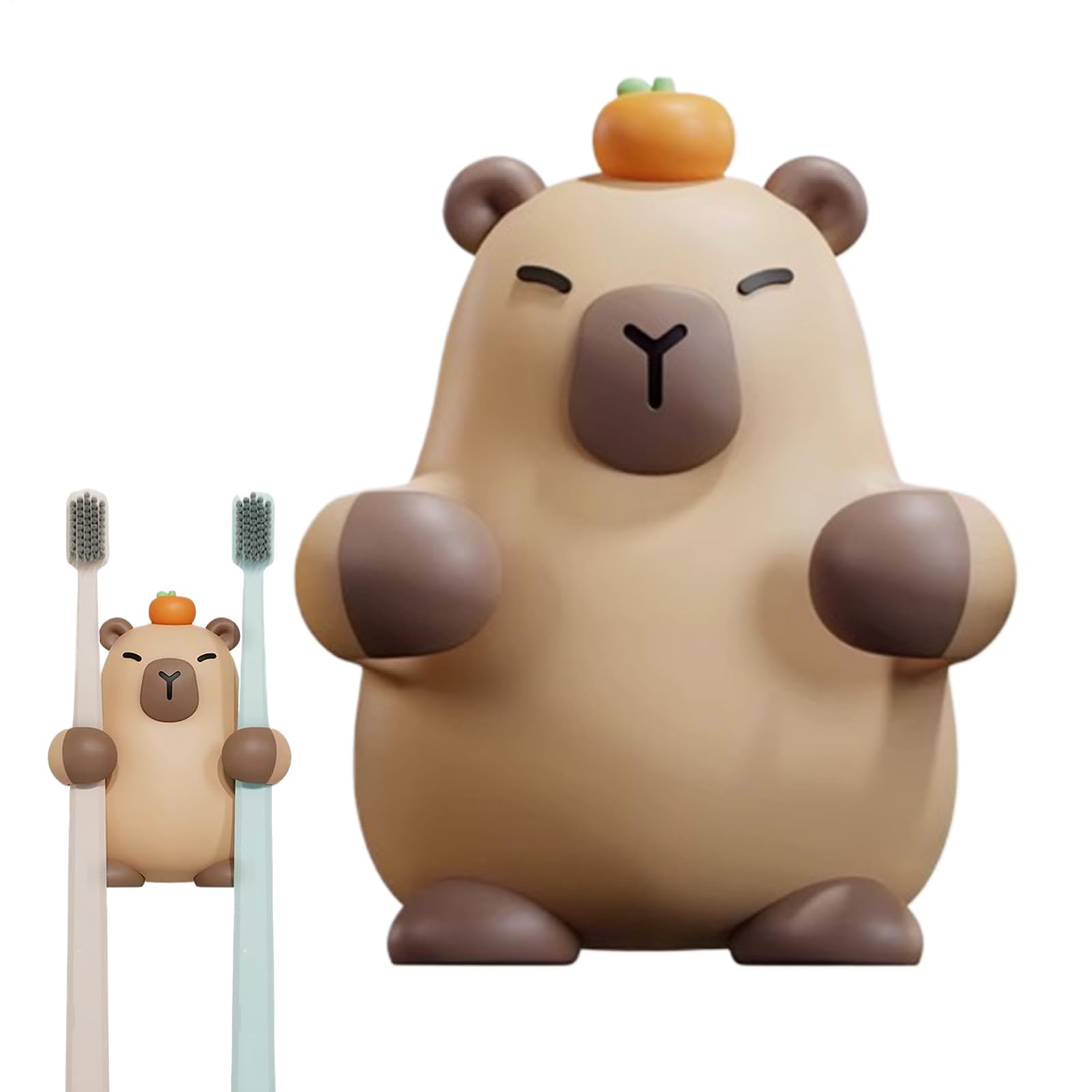 Porte-brosse à dents rigolo en forme de capybara suspendu pour douche