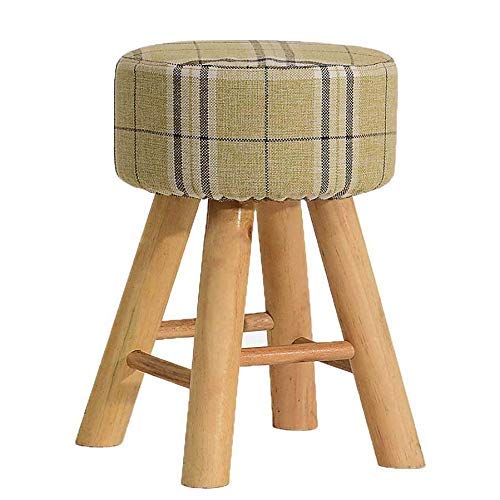 Bois de tabouret de repose-pieds rembourré avec 4 jambes en pin