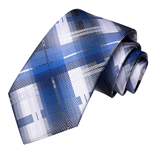Image of Hi-Tie Men's Silk Ties Formal Woven Classic Necktie Pocket Square Cufflinks Lapel Pin Set Wedding Business