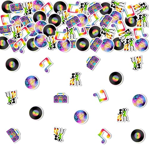 Kreatwow 200 Pièces Décoration de Fête Disco pour Nuit de Danse - Retour aux Années 70 et 80 - Anniversaire, Mariée, Mariage