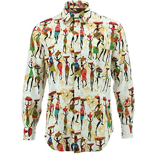 Chemise homme manches longues blanche taille 38 coupe droite Loud Originals motif original