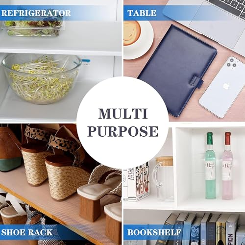 Image of Hian White EVA Non-Slip Drawer & Cabinet Liner 300x45 CM - Food Grade, Waterproof & Washable Fridge Shelf Mat | Diamond Texture Cupboard, Table & Kitchen Organizer