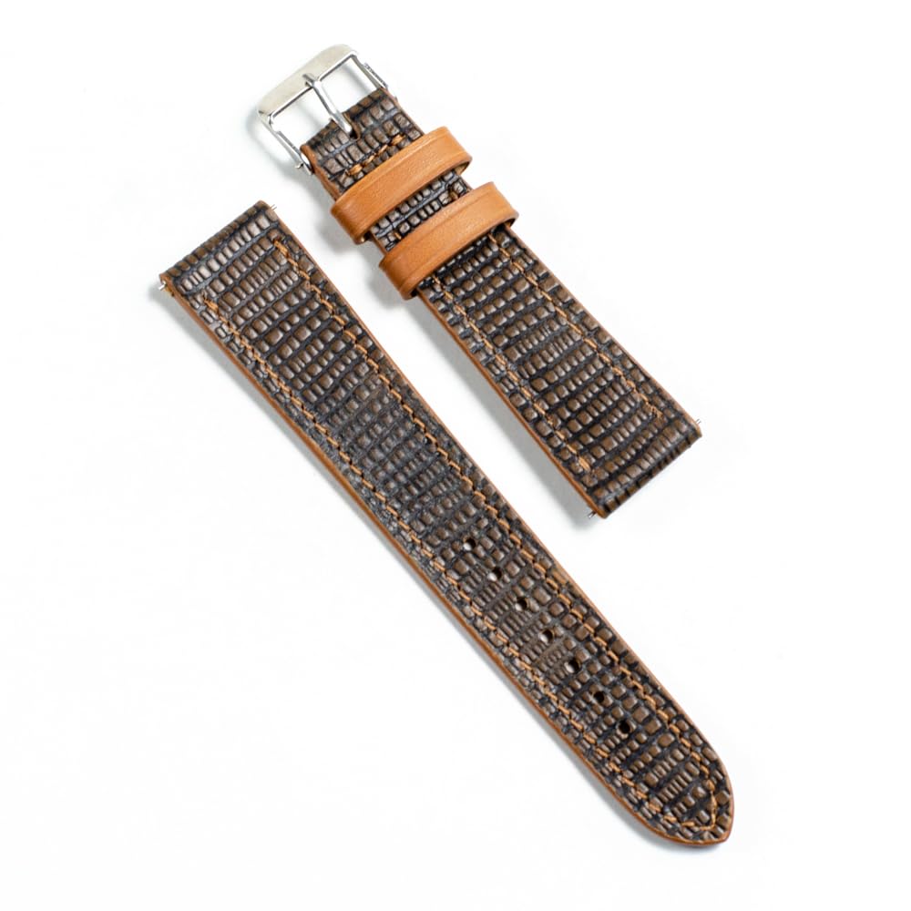 Bangtail Dark Hickory Printed Leather Watch Strap for Classic & Smart Watches (24mm) (B0CTBC1GN9) Amazon Price History, Amazon Price Tracker