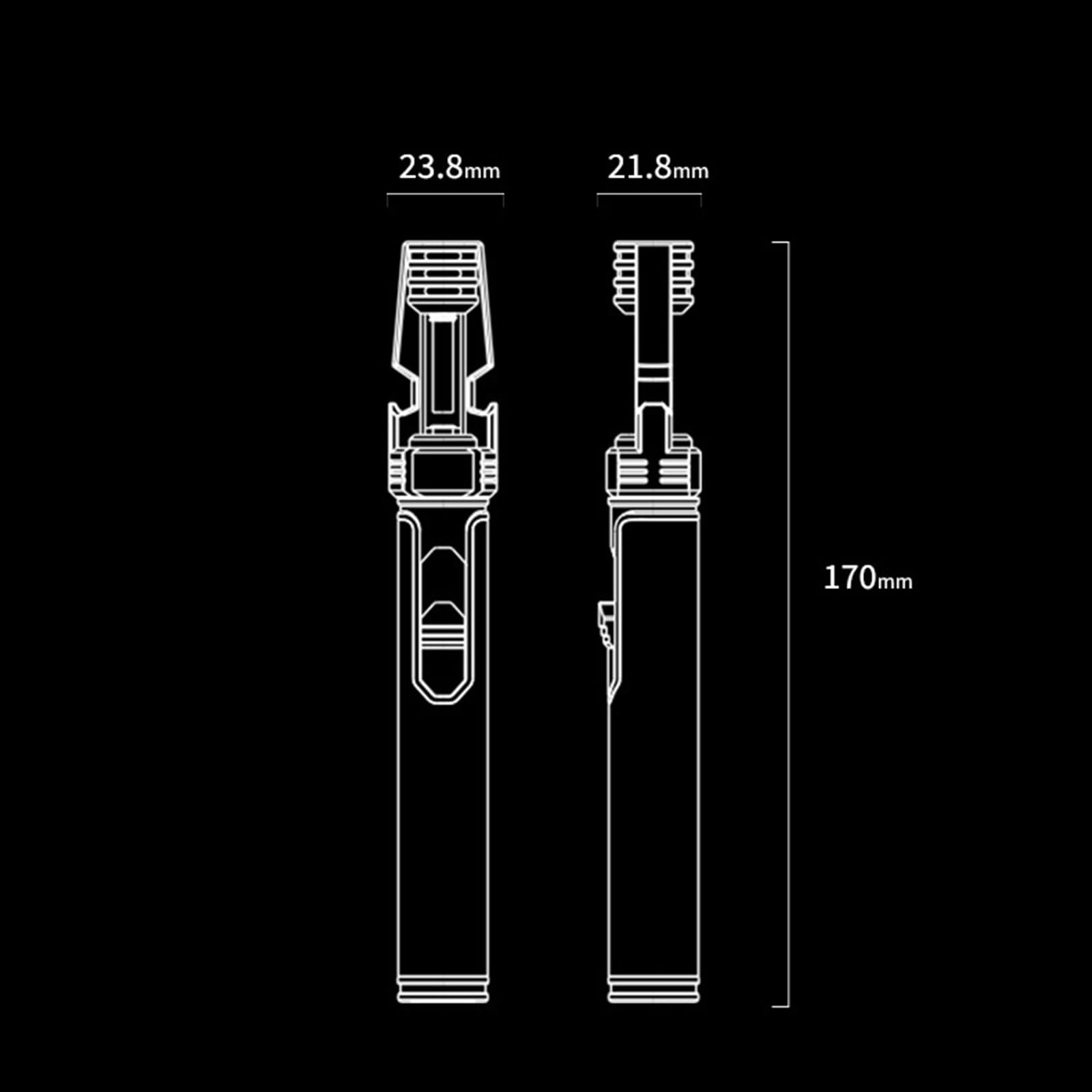 Torch Lighter, Windproof Jet Flame Lighter, Double Sided with Bottle Opener, Adjustable Flame Lighter, Refillable Butane Gas Lighter for Candle Campfire BBQ Baking, Camping, Gift(B)