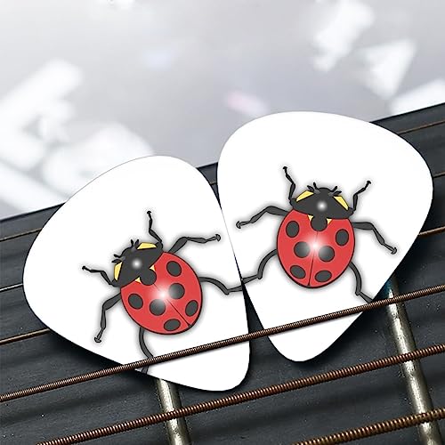 Lot de 12 médiators tendance et durables en forme de coccinelle pour ukulélé guitare électrique basse - Les Beatles, Paul McCartney, John Lennon, RIngo Starr, George Harrison Lot de 12 médiators tendance et durables en forme de coccinelle pour ukulélé guitare électrique basse – Image 8