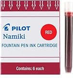  PILOT Etui de 6 Cartouches d\'encre ROUGE Namiki pour Stylo Capless