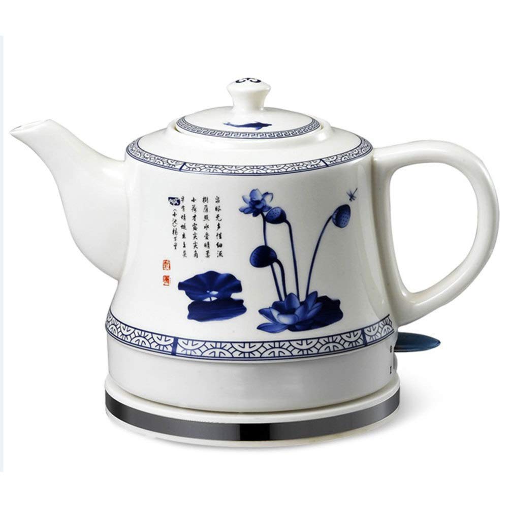 Practical Orient Electric Ceramic Kettle Cordless White Teapot Retro  Jug, Boils Water Tea Coffee Oatmeal, 1000w Dignified