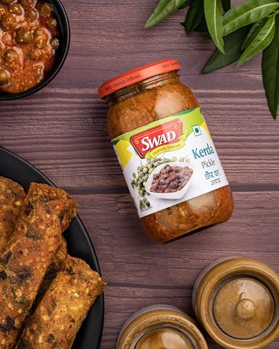Image of SWAD Traditional and Delicious Tenti Dela Pickle 400g | Lesua Gunda Kerda Achar | Home Made Rajasthani Achaar | (Pack of 3)