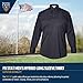 Flying Cross FX Flex Hybrid Long Sleeve Shirt for Men - Athletic Fit, UVA/UVB Protection, and Fast Evaporation Technology, Black, Large Reg