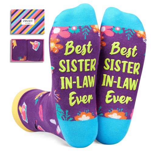 Zmart Gifts for Sister in Law - Sister in Law Gifts for Women, Mothers Day Birthday Socks,