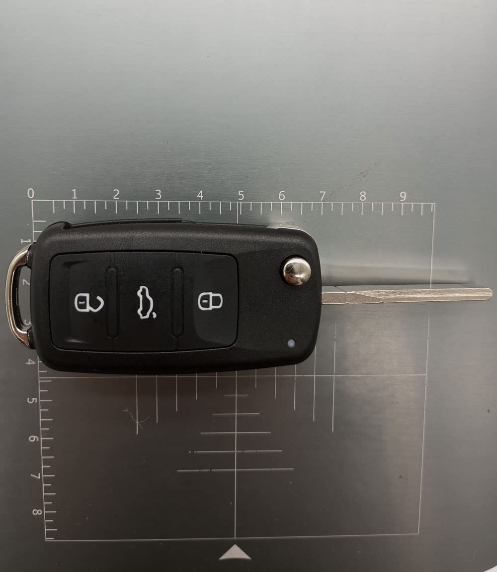 4 Tasti Di Ricambio Per Chiave Pieghevole Con Alloggiamento Vergine Compatibile Con Skoda: Fabia Octavia Rapid Roomstek Yeti Citigo Ecc. Telecomando Radio - Foto 4
