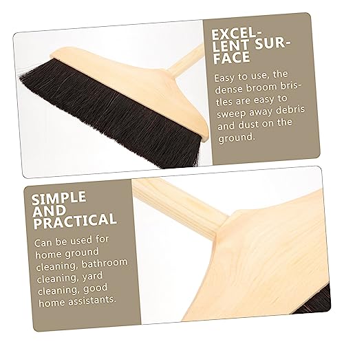 PERSELOSO Hochleistungs Hausbesen Pferdehaaren mit Metallgriff Langer Stiel Antistatisches Design für Böden und Teppiche Robust und Zuverlässig für – Bild 5