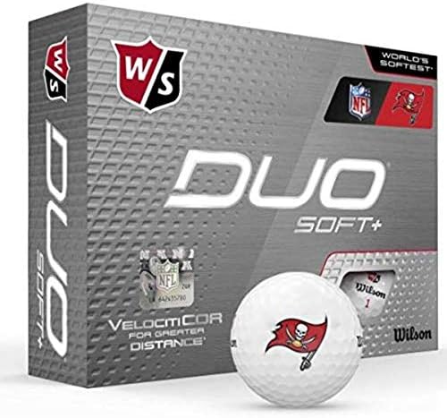 WILSON Duo Soft+ NFL Golf Balls (1 Dozen)-Tampa Bay,White