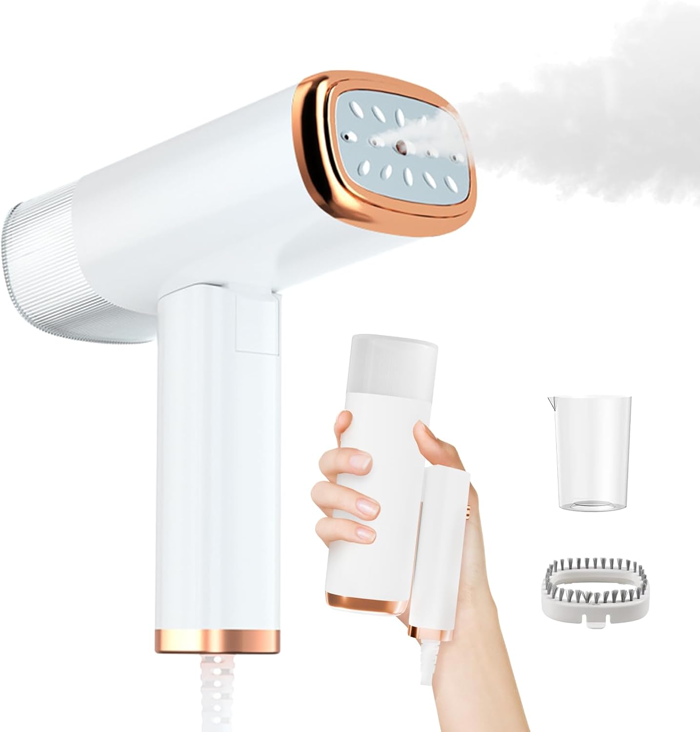 Handheld Travel Steamer for Clothes - Portable Foldable Steam Iron Hand Held, Strong Steam Removes Wrinkles for Different Fabrics, Suit for Travel Home, Mother's Day