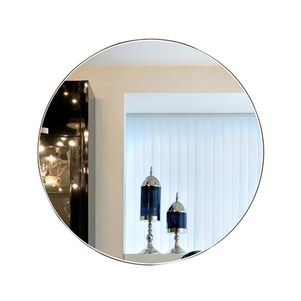 TYUHDUYUR Wall Mounted Vanity Mirror Frameless with Polished Edge Bevelled Hanging Mirror Shaving/Make Up Mirror Modern Home Decorative for Bathroom Bedroom Living Room (60CM)