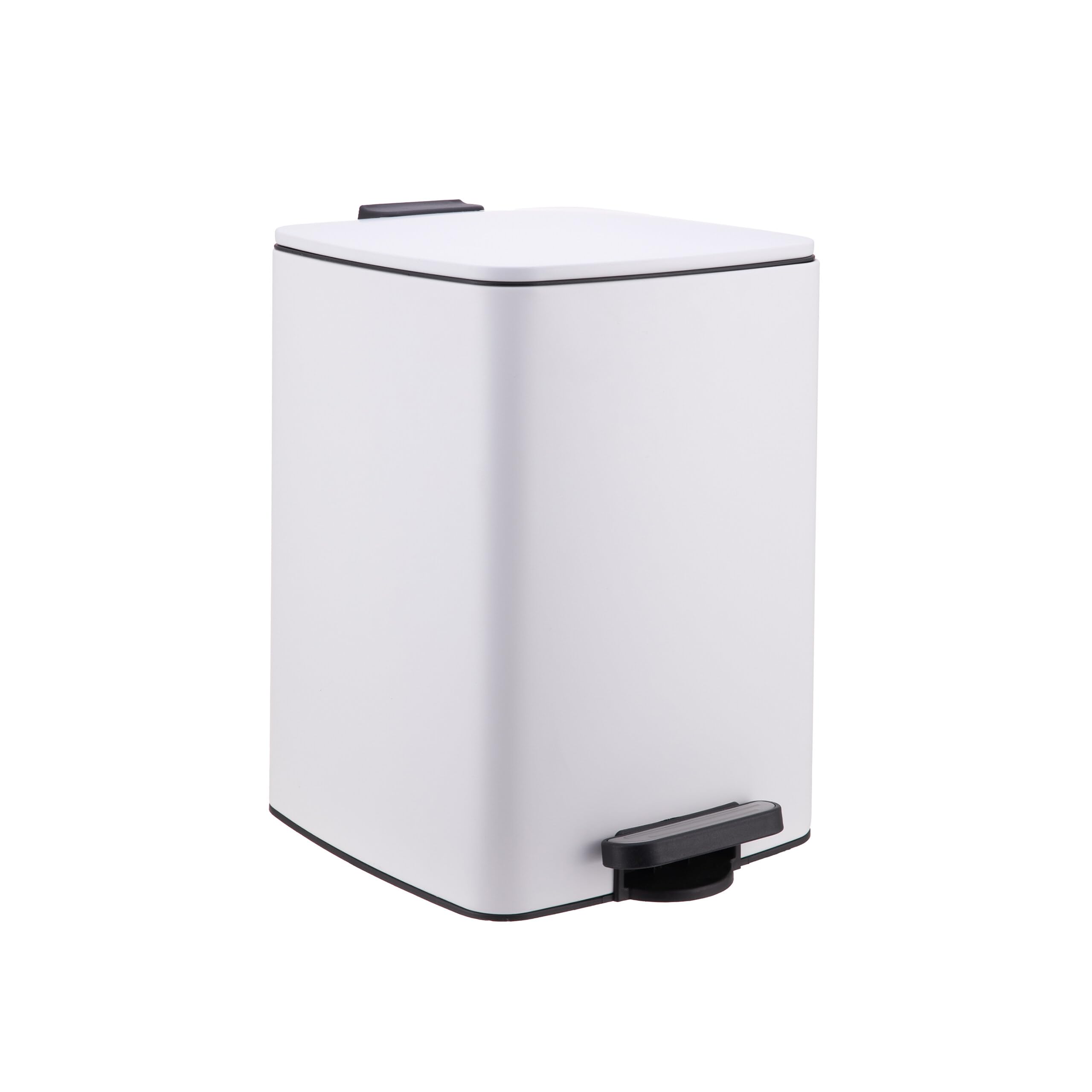 Relaxdays Mülleimer Küche, 20 Liter, Absenkautomatik, weiß