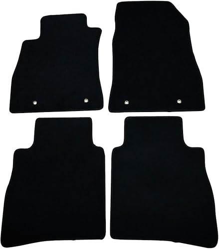 IKON MOTORSPORTS - Alfombrillas compatibles con Nissan Sentra 2013-2019, alfombrillas delanteras y traseras, 4 unidades, nailon, color negro, 2014,