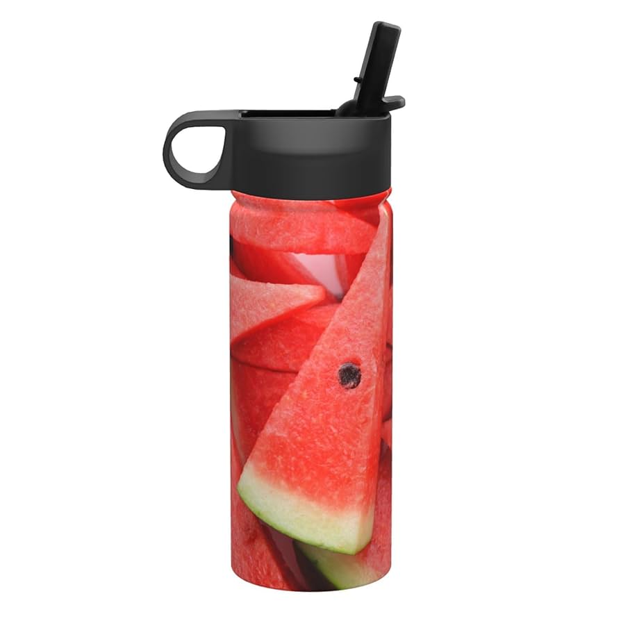 Amazon｜西瓜柄 スイカ柄 すいか柄 水筒 スポーツボトル 魔法瓶