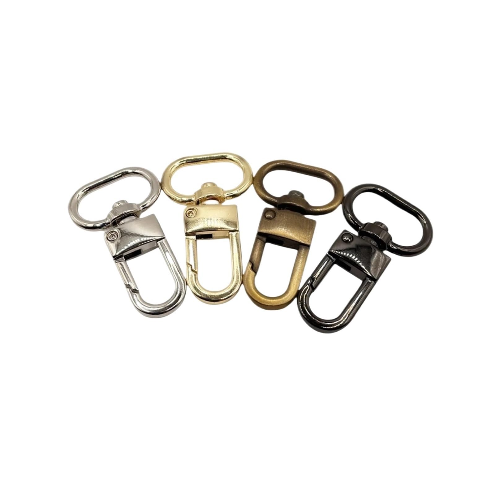 gancio girevole a scatto, Portafoglio girevole, con chiusura a moschettone, fibbia, borsa artigianale in pelle for cani(Bronze,19mm)