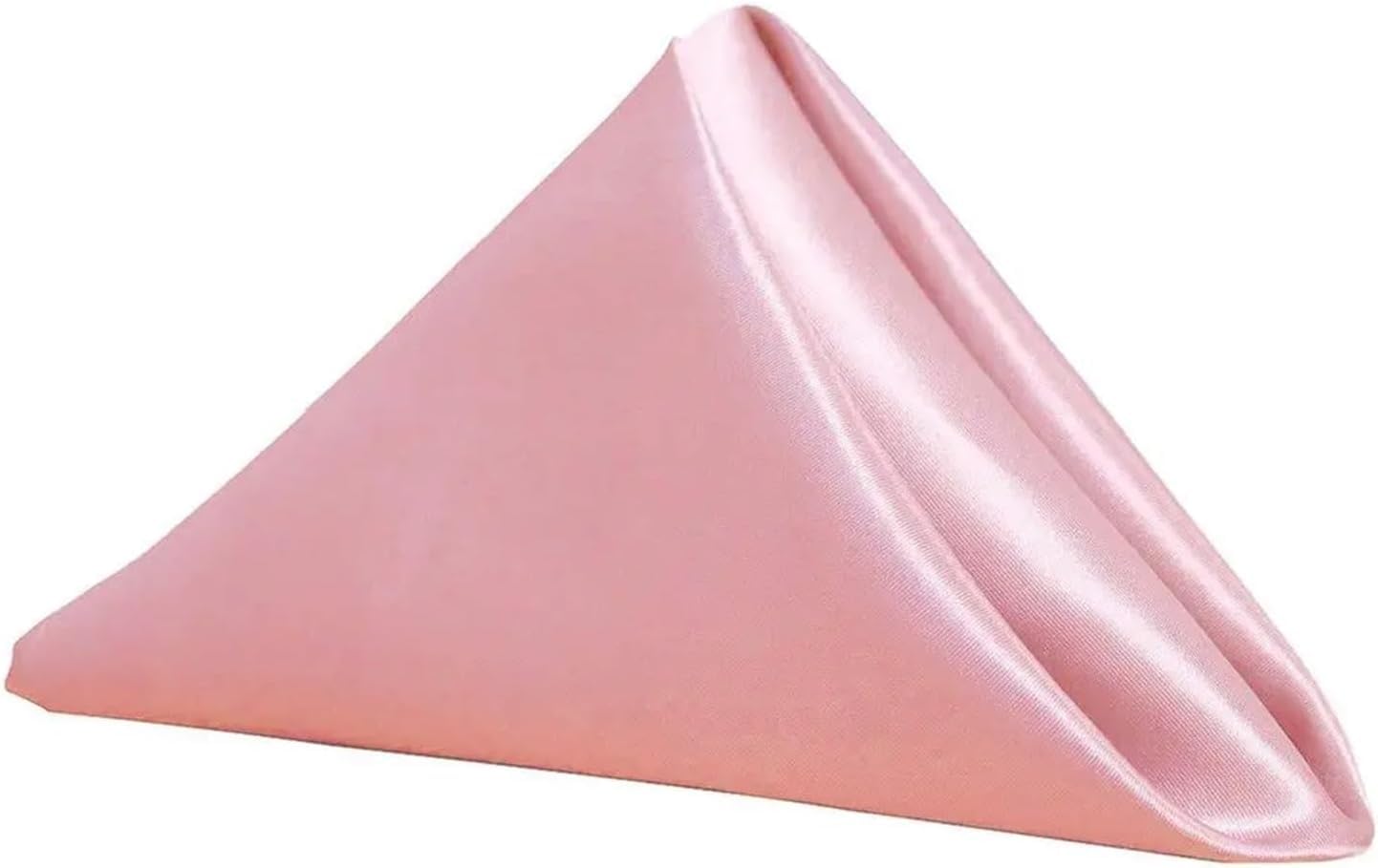 Cloth Dinner Table Napkins, Satin Napkins 8PCS Multicolor 15.7 Inch Wedding Square Shiny(Pink)