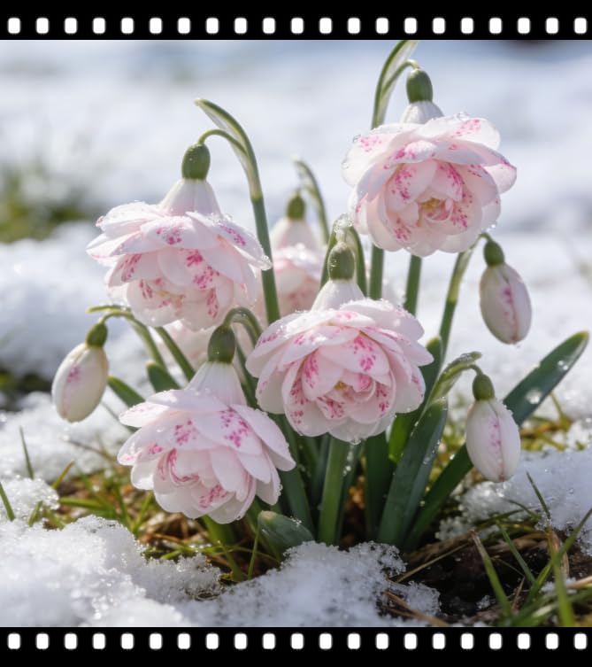 Winterhartes mehrjähriges gefülltes Schneeglöckchen luftreinigend mystisch und selten eine Top-Wahl für die Frühlingsgartendekoration-1 pcs-B