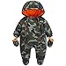 AYWJ Bebé Mameluco con Capucha Invierno Conjunto de Ropa Traje de Nieve con Guantes y Botines Trajes (Color : Army Green Camouflage, Size : 80cm)