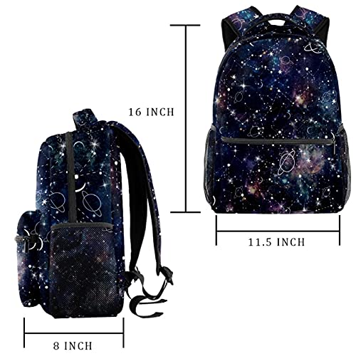 Sac à dos femme grand compartiment espace étoiles confortable