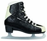 Damen-Schlittschuh mit trendigem Oberflächenprint in angesagtem schwarz-weiß
