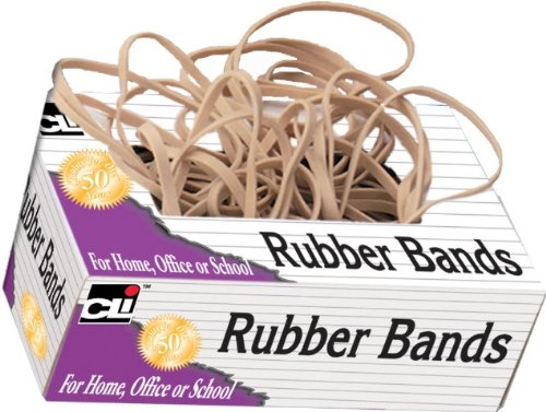 Charles Leonard Rubber Bands, Tissue Style Box, 18, Beige, 3 X 1/16 Inch, 1/4 Pound Box (56118)