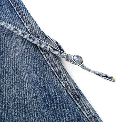 KIDSCOOL SPACE Girls Cargo Jeans, Wide Leg Baggy Stretchy Denim Pants with 6 Real Pockets3