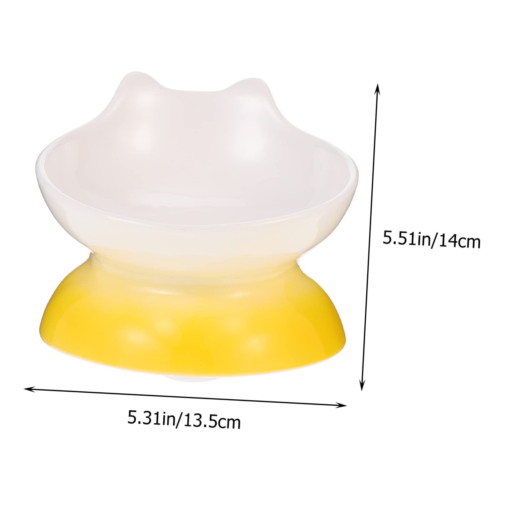 Toddmomy Elevated Dog Food Bowl Ceramic Tilted Pet Feeder Bowl Slope Base Easy to for Pet's Health