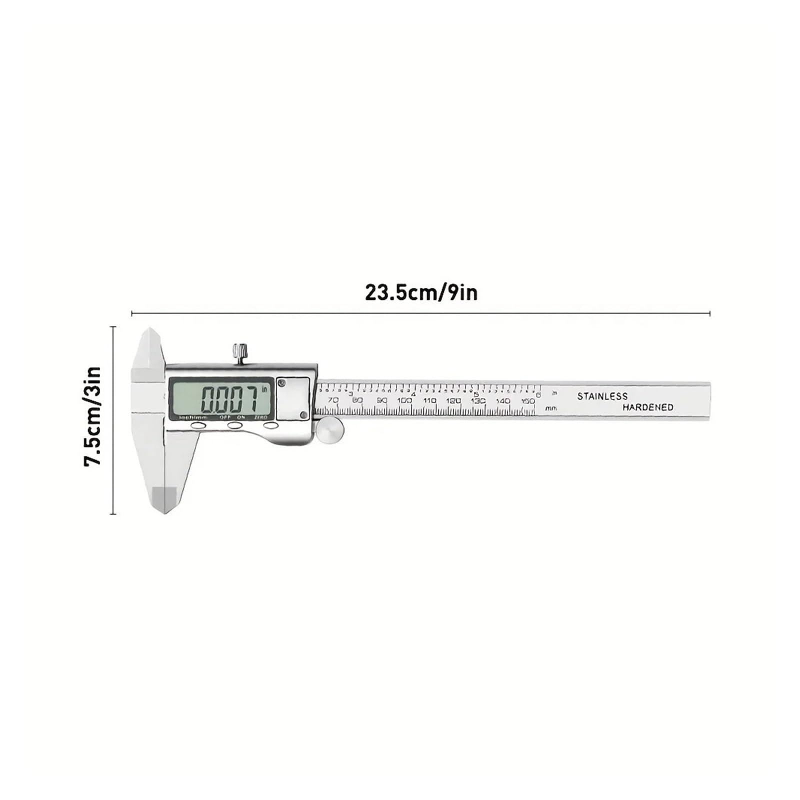 Calibradores Vernier Calibrador Digital De Metal Herramienta Medición Instrumento 6 "150 Mm NíTido Y FáCil De Leer