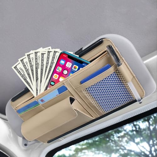 Rangement pare-soleil voiture Peugeot 206 fini soigné pour permis et lunettes - 3