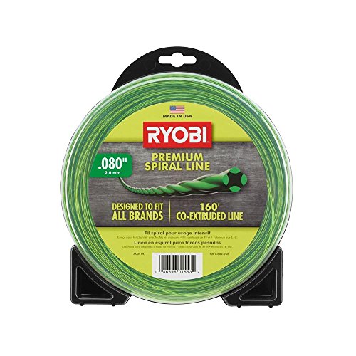 Ryobi AC04147 0.080 in. x 160 ft. Premium Spiral Cordless and Gas Trimmer