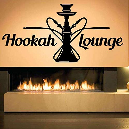 Shisha Shop Aufkleber Mann Aufkleber Wandtattoo Shisha Rauchen Rauch Arabisch Vinyl Aufkleber Kunstwand 58 * 120 Cm