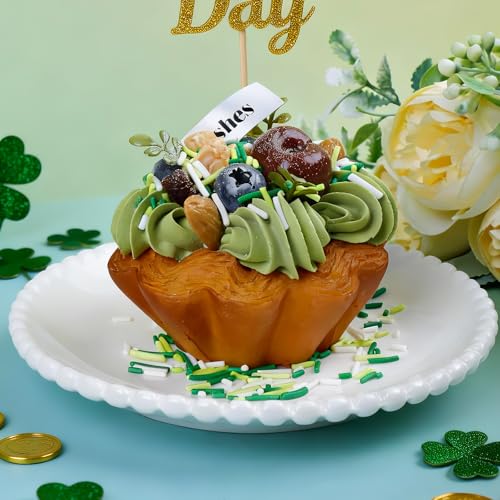 St Patricks Day Sprinkles - 6.53oz Green Shamrock Sprinkles for Cake Decorating, Assorted with Jimmies, Nonpareils, Confetti, Edible Sugar Candy for Baking, Cupcake, Cookie, Ice Cream Toppings - Thumbnail 4
