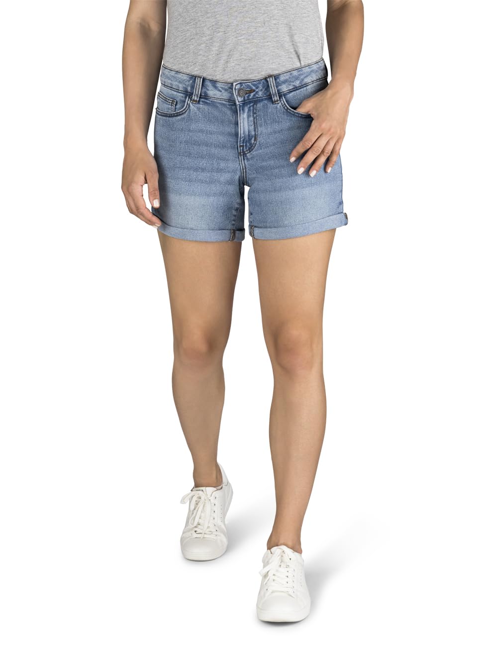 NOISY MAY Jeans Shorts Damen High Waist BeLucky 2er Pack Kurze Hose Bermuda Shorts Hotpants Sommer Basic Denim Stretch Blau Schwarz S M L XL XXL