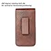 Esing Universal Phone Faux Leather Holster with Card Slot Rotation Belt Clip (5.5 Brown)