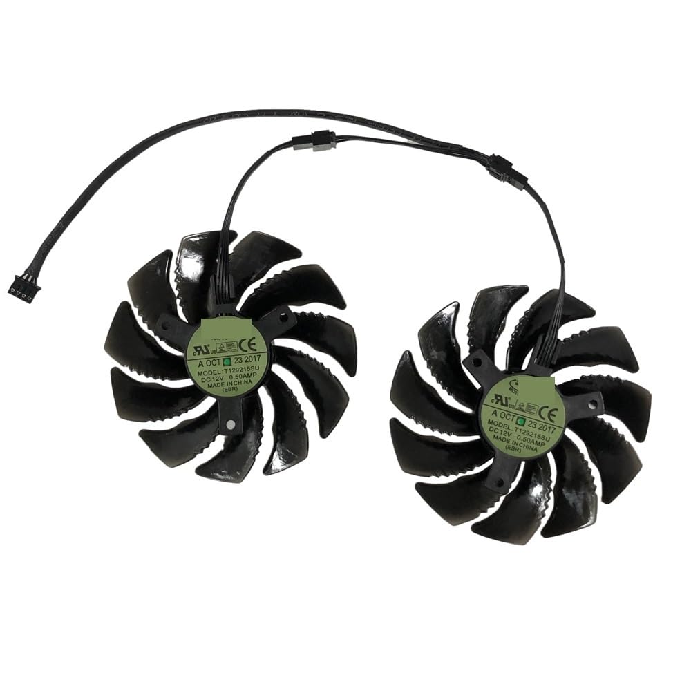 2 Pezzi T129215SU, Diametro 90 mm, Ventola per Scheda Grafica, dissipatore GPU, per GeForce per Gigabyte GTX1070 GTX 1070 GV-N1070WF2 OC WINDFORCE