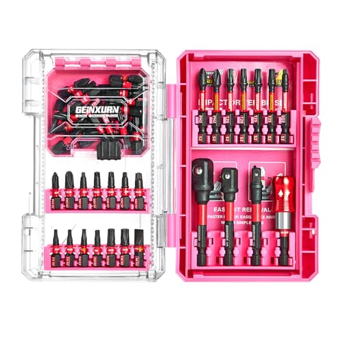 Geinxurn 55Pcs S2 Steel Magnetic Impact Bit Set