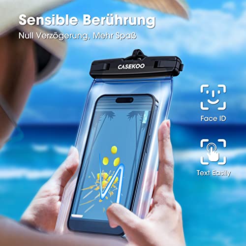 Wasserdichte Handyhülle CASEKOO 2023 Upgrade, IPX8