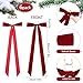 Yuxung 6 Pcs Large Velvet Christmas Bow 10'' x 33'' Pre Tied Velvet Ribbon Bows Wired Christmas Tree Topper for Xmas Garland Home Door Outdoor Decorations(Red)